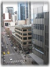 Looking north on 1st Ave from your balcony